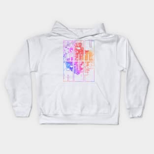 Manaus, Brazil City Map Typography - Colorful Kids Hoodie